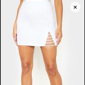 Pretty Little Thing- Diamond Split Mini Skirt